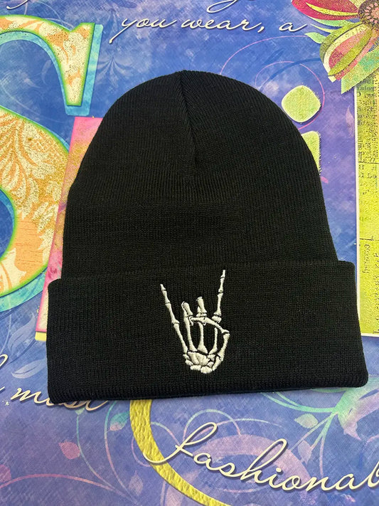 Rock & Roll Black Beanie