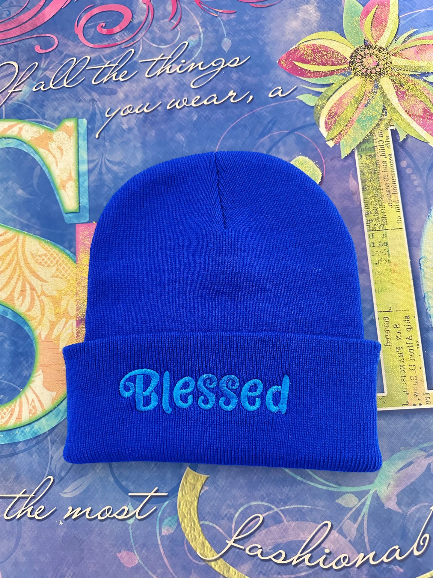 Blessed Blue Beanie